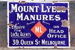Mount Lyell Manures Enamel Sign 