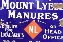 Mount Lyell Manures Enamel Sign 