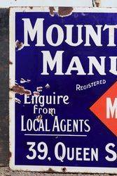 Mount Lyell Manures Enamel Sign 