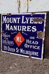 Mount Lyell Manures Enamel Sign 