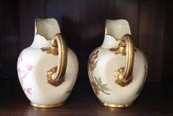 Pair Of Royal Worcester Jugs C1867 