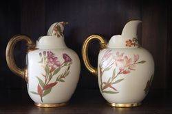 Pair Of Royal Worcester Jugs C1867 