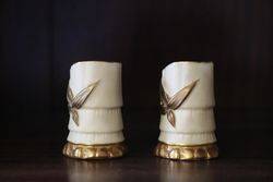 Pair Of Royal Worcester Bamboo Vase 