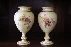 Pair Of Royal Worcester Vases C1905 