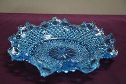 Art Deco Blue Glass Bowl  