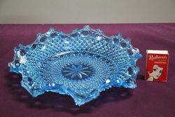 Art Deco Blue Glass Bowl  