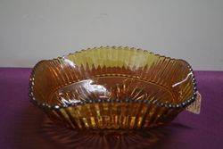 Art Deco Amber Glass Bowl  #