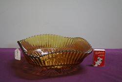 Art Deco Amber Glass Bowl  