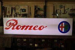 Large 2 Piece Alfa Romeo Dealer Showroom Light Box