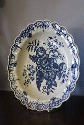 A Wonderful Example Of first Period Worcester Blue + White Plate C175590 