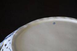 A Ealy Pierced Blue + White China Basket Most Probably Bristol  