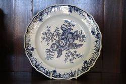 A Worcester Plate Decorated With The "Pie Cone" Pattern C1775