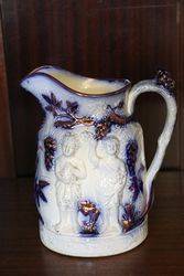 Staffordshire Blue Lustre Ware Jug. Royal Children. C1860 