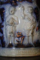 Victorian Staffordshire Jug Royal Children C1860 3