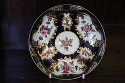 Worcester Tea Cup + Saucer Painted Polychrome Flower  C1775 