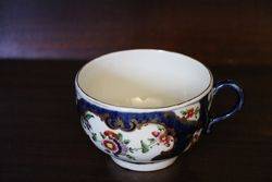 Worcester Tea Cup + Saucer Painted Polychrome Flower  C1775 