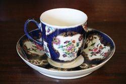 Worcester Blue Scale Coffee Cup + Saucer . #