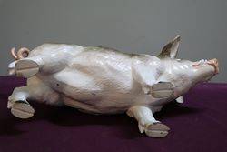 19th Century German Porcelain Wild Boar Bavaria  C1880 