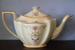 Crown Ducal Silver Shape China Teapot #