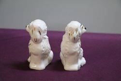 Pair Of Old Staffordshire Type Dogs  By Beswick  