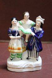 Early Antique Staffordshire Group with Child. #