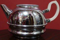 Art Deco Denlagh Chromium Teapot and Stand with Infuser