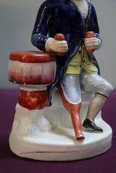  A Rare Victorian Antique Staffordshire Figure of a Chelsea Pensioner