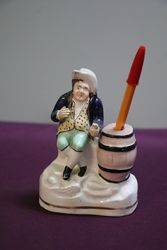 19th Century Staffordshire Pen Holder 