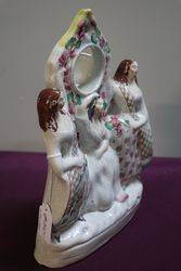 Antique Staffordshire 3 Graces Pocket Watch Holder  