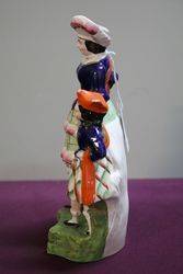 Antique staffordshire Figure Of Princess Royal + Prince Of Wales 