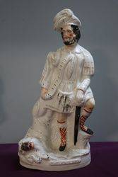 Antique Staffordshire Figurine Of The Lion Slayer  #