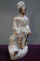 Antique Staffordshire Figurine Of The Lion Slayer  