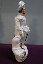 Antique Staffordshire Figurine Of The Lion Slayer  