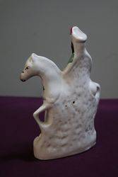 Antique Staffordshire Horse and Rider  