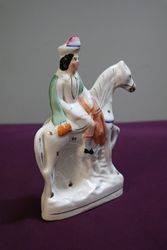 Antique Staffordshire Horse and Rider  