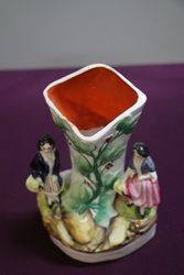 Antique Staffordshire Spill Vase Group 