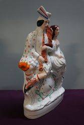 ANTIQUE Victorian Staffordshire Flatback Figurine 