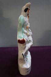 ANTIQUE Victorian Staffordshire Flatback Figurine 