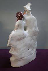 ANTIQUE Victorian Staffordshire Flatback Figurine 