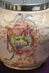 Antique Devon Ware Biscuit Barrel Fieldings C1915 