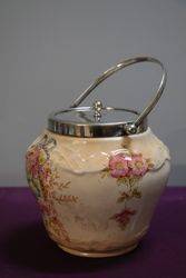 Antique Devon Ware Biscuit Barrel Fieldings C1915 