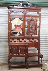 Lovely Quality Late Victorian Hall Stand .. #