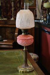 19th Century Oil Lamp With a Quality Modern Shade 