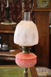 19th Century Oil Lamp With a Quality Modern Shade 