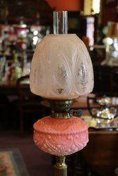 19th Century Oil Lamp With a Quality Modern Shade 