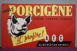 Porcigene Aliment Compose Complet French Tin Sign #