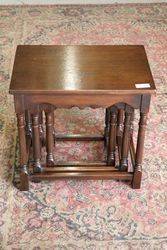 Period Nest Of 3 Oak Tables . #