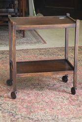 2 Tier Oak Tea Trolley #