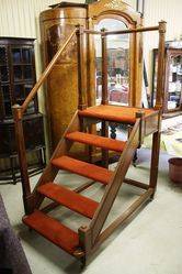 C20th Mahogany Library Steps