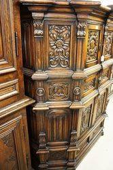 Early 20th Century 6 Door 2 Drawer Carved Court Cupboard